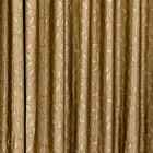 Cortina Tecido Jacquard Para Sala Dourada De Varão 3m X 2,80m
