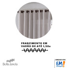 Cortina Tecido Para Varão 2,60x1,70m Com Ilhós Rústica Emcomp