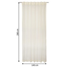 Cortina Telio Voil Algodão Creme 1,40x2,80m Inspire
