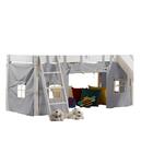 Cortina Tenda Alça Cinza Para Cama Prime Com Escorregador