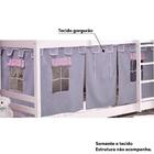 Cortina Tenda Castelo Lilás Para Beliche Teen Play Casatema