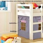 Cortina Tenda Castelo Lilás/rosa Para Cama Com Escorregador