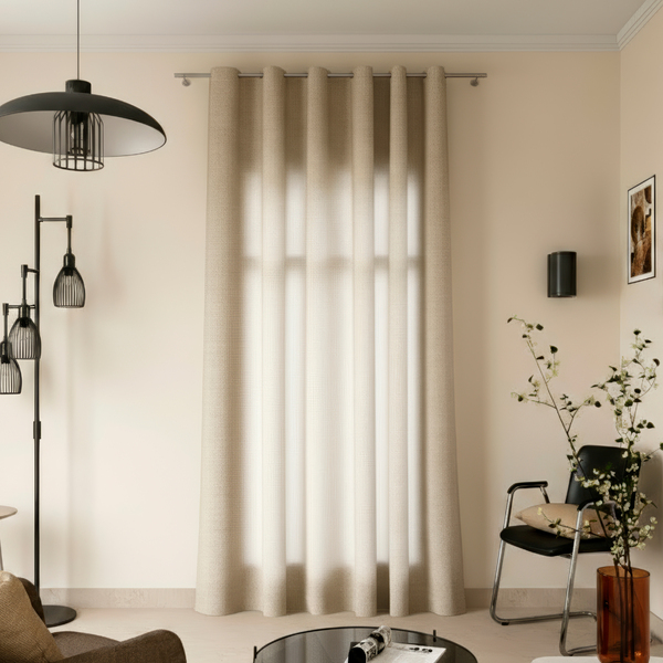 Cortina Teo Inspire Varão 1 Folha 2x2,8m Bege