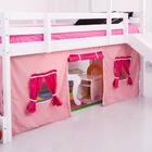 Cortina Tipo Tenda Rosa/pink Para Cama Com Escorregador - Cas