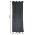 Cortina Tony Veludo 1,40x2,80m Cinza Inspire