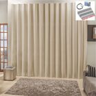 Cortina Top Chick 2 Metros Sala Quarto Tecido Ráfia Trilho Co