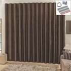 Cortina Top Chick 4 Metros Sala Quarto Tecido Ráfia Trilho Co