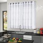 Cortina Varão Cozinha Rendada 2,00m X 1,50m Branca