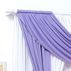Cortina Varão Duplo 2m X 1,80m Branca / Lilás Ideal Para Varã