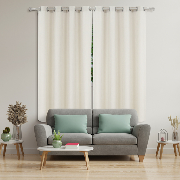 Cortina Veneza Ilhós Algodão e Políester Sisal 2,60x1,70m 2 Folhas Vestis