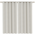 Cortina Blackout Vitale Ilhós Linho Bege 1,7x2,6m 2 Folhas Belchior