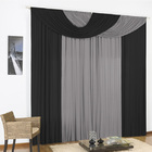 Cortina Vitoria Casa Dona 300x280cm Preto