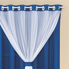 Cortina Voal Azul Varão Simples 3m X 2,50m