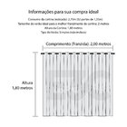 Cortina Voal Flamê Palha 2,70m X 1,80m - Ideal Para Varão Sim