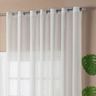 Cortina Voal Flamê Palha 2,70m X 1,80m - Ideal Para Varão Sim