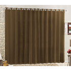 Cortina Voal Linho 4m X 2,60m Tabaco Para Varão Simples