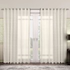 Cortina Voil Bordado - Renascença - Bege - 4,00m x 2,50m - P/