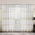 Cortina Voil Bordado - Renascença - Ouro - 5,40m x 2,50m - P/