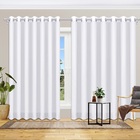 Cortina Voil Branco Com Forro E Ilhós Cromado 2,40m X 2,70m