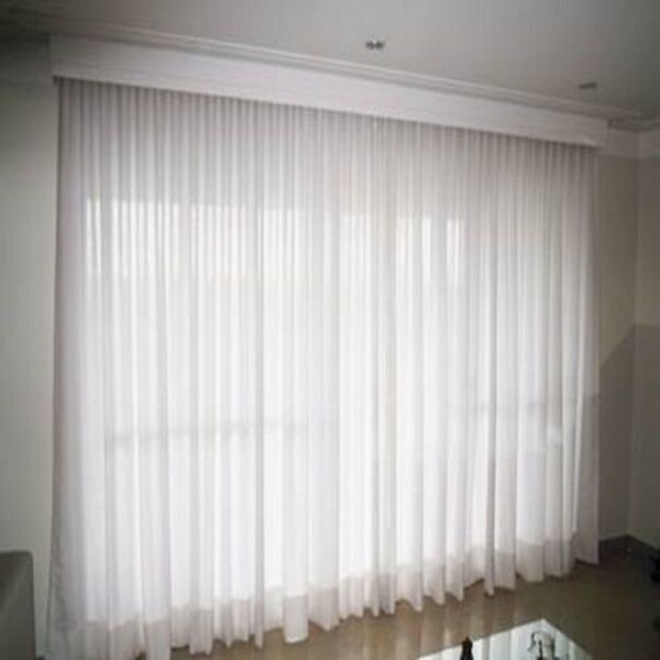 Cortina Voil Com Forro 9 Metros De Tecido X 2 90