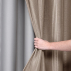 Cortina Voil Cross Com Forro Corta Luz  2,70x2,30m Champagne