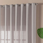 Cortina Voil Flamê Cinza 4,00m X 2,70m - Ideal Para Varão Sim