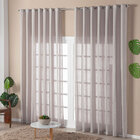 Cortina Voil Flamê Cinza 5,00m X 2,70m - Ideal Para Varão Sim