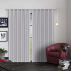 Cortina Voil Hermes Tecido Poliéster Cinza 4,00x2,60m Beca Decor