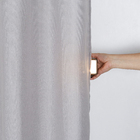 Cortina Voil Hermes Tecido Poliéster Cinza 4,00x2,60m Beca Decor