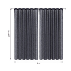 Cortina Voil Hermes Tecido Poliéster Preto 2,00x2,60m Beca Decor