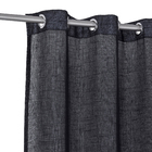 Cortina Voil Hermes Tecido Poliéster Preto 2,00x2,60m Beca Decor