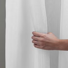 Cortina Voil Listras Forro Blackout PVC 3,80 x 2,60 Alt- Bran