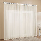 Cortina Voil Palha 3,00m X 2,80m Para Varão Com Ilhós Cromado