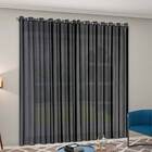 Cortina Voil Priori Sala Quarto 3 00x2 5m Com Ilhós - Preto