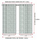 Cortina Voil Santorini Branca 1,60mx2,00m Adomes