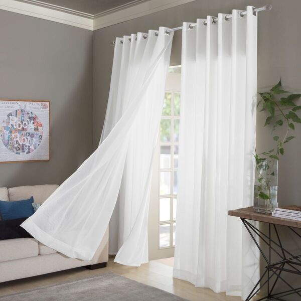 Cortina Voil Santorini Branca 1,60mx2,00m Adomes