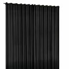 Cortina Voil Tecido 2,80x1,80 Para Varão Simples Preto