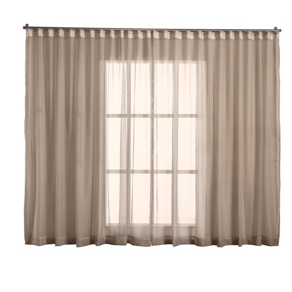 Cortina Voil Tecido 2,80x2,30 Para Trilho Suíço Avelã