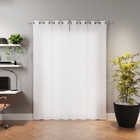 Cortina Voil Ypê Bege 2,60x2,30m 2 Folhas Beca Decor