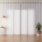 Cortina Voil Ypê Bege 5,40x2,60m 2 Folhas Beca Decor