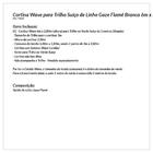 Cortina Wave De Trilho Suíço De Linho Gaze Flamê Branca 6m X