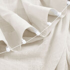 Cortina Wave De Trilho Suíço De Linho Gaze Flamê Off White 6m