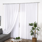 Cortina Wave Para Trilho Simples Duplex De Linho Com Forro De