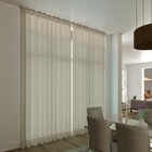 Cortina Wave Varão Deslizante ou Trilho de Poliéster Nude 5,2x3m 2 Folhas Namedi