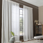 Cortina Wave Varão Deslizante ou Trilho de Linho Nude 5,2x3m 2 Folhas Namedi