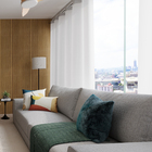 Cortina Wave Varão Deslizante ou Trilho Off White 5,2x3m 2 Folhas Namedi