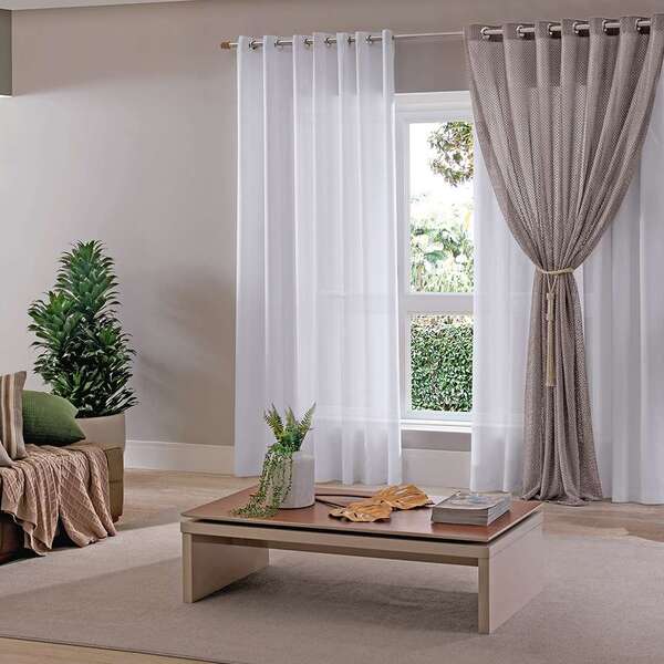 Cortina Xale 2 10 X 2 50 M Moscou Latte Bella Janela