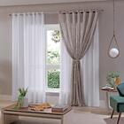 Cortina Xale Moscou Bella Janela Tecido Ilhós 2,80 X 2,80