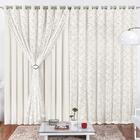 Cortina Yasmin 2,00 X 1,70 Renda E Malha Palha