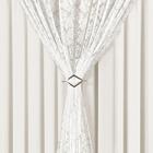 Cortina Yasmin 2,00 X 1,70 Renda E Malha Palha